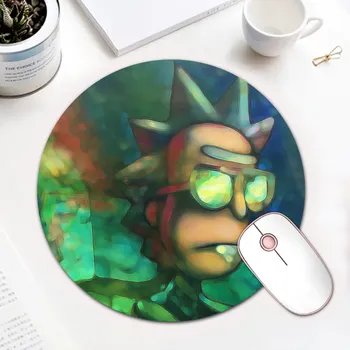 

Rick and Morty Print Mousepad Antique Decorate Mouse Pad 20CM 22CM 24CM Round Gaming Mice Mat For Office and Home Computer