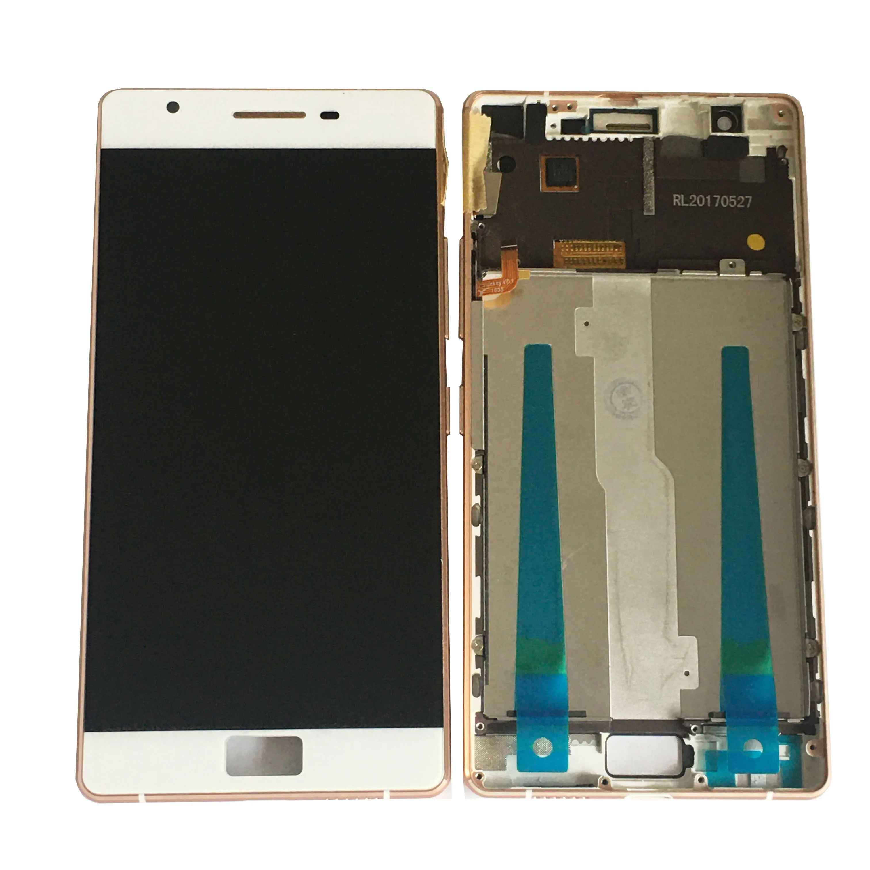 Najtaniej Z bez ramki 5.5 Cal do ekranu LCD Philips Xenium X818 + montaż digitizera ekranu dotykowego czarny biały z taśmą i narzędziem