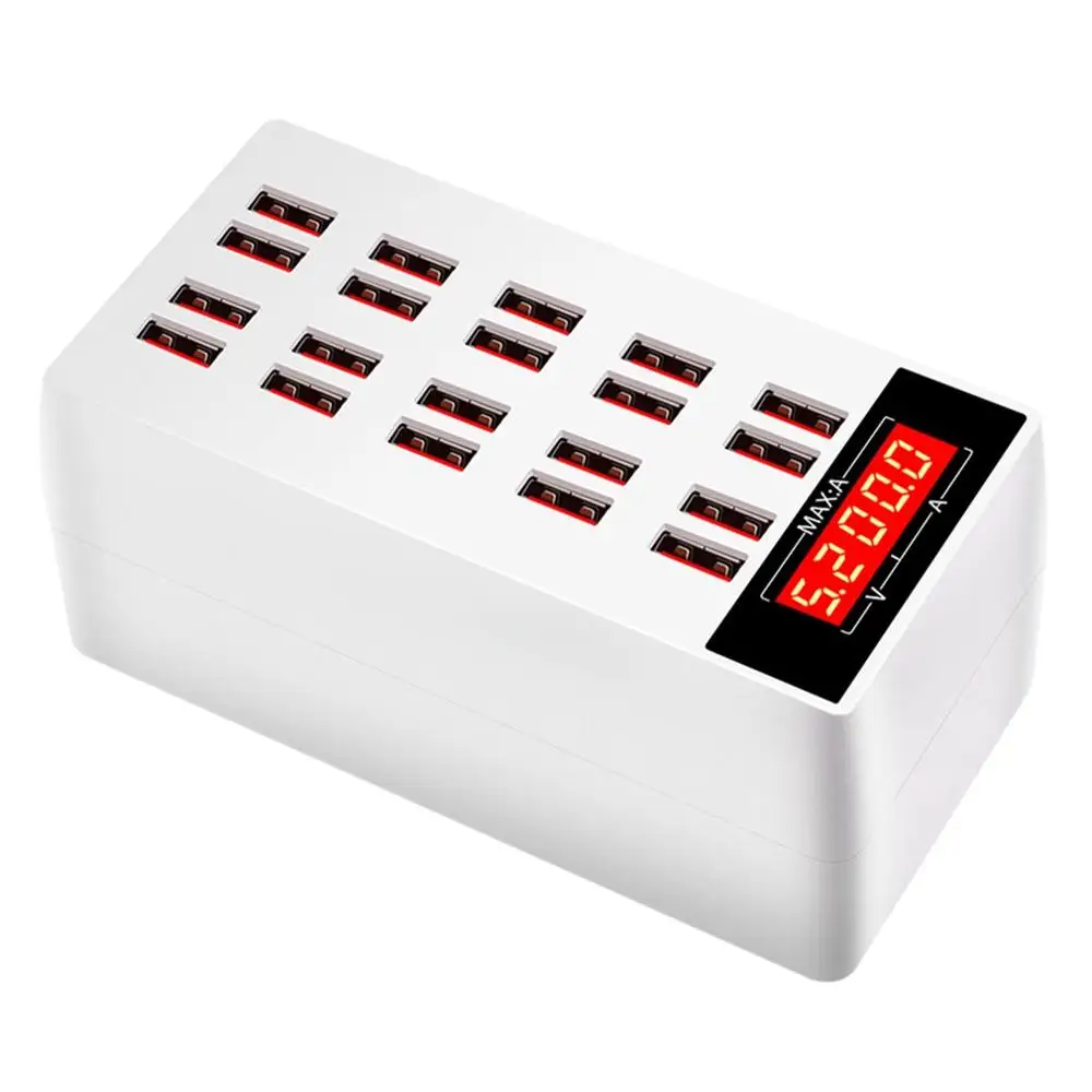 820 мульти быстрое зарядное устройство USB зарядка несколько 20 USB зарядная станция для телефона Универсальный usb-хаб зарядное устройство светодиодный дисплей