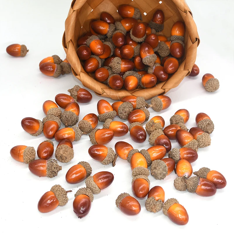 

20/50Pcs Mini Artificial Nut Simulation Hazelnut Vivid Fake Fruit Table Ornament DIY Wedding Home Party Decor Supplies