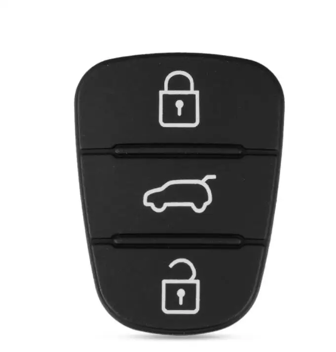 rubber pad Дистанционный автомобильный 3 кнопки резиновый кнопочный коврик для Hyundai Solaris Accent Tucson l10 l20 l30 Kia Rio Ceed флип авто ключ оболочки - Количество кнопок: rubber pad