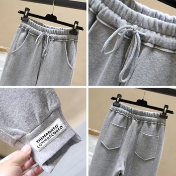 Winter Women Harem Pants Gym Sweatpants Solid Thick Warm Female Casual Pants Women Sport Running Workout Fleece Trousers 6