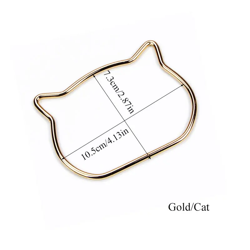 DIY сумки на плечо Obag ручки кошачьи ушки металлическая ручка для сумки женские аксессуары для сумок Замена для изготовления сумки Кошелек Рамка - Цвет: gold cat