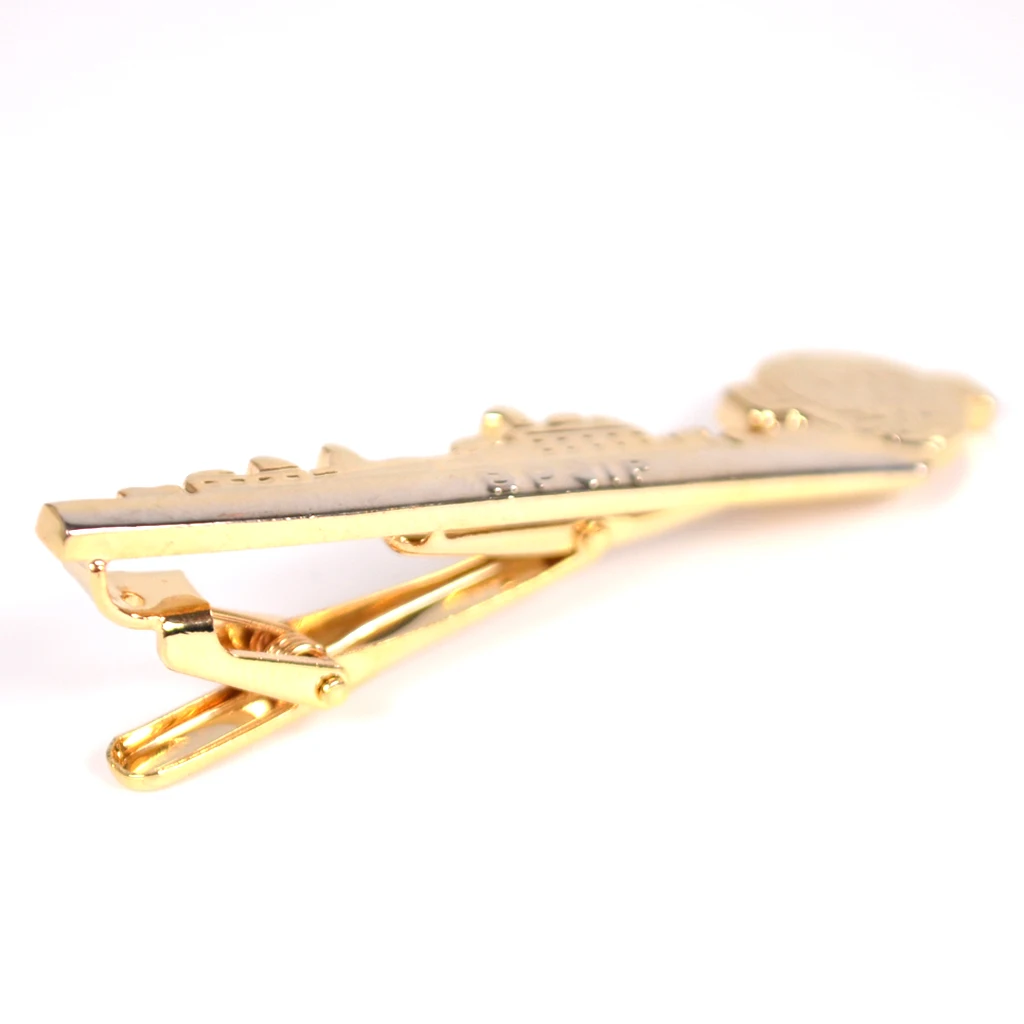 

Metal Copper Mens Luxury Fashion Cruise Simple Necktie Clips Bar