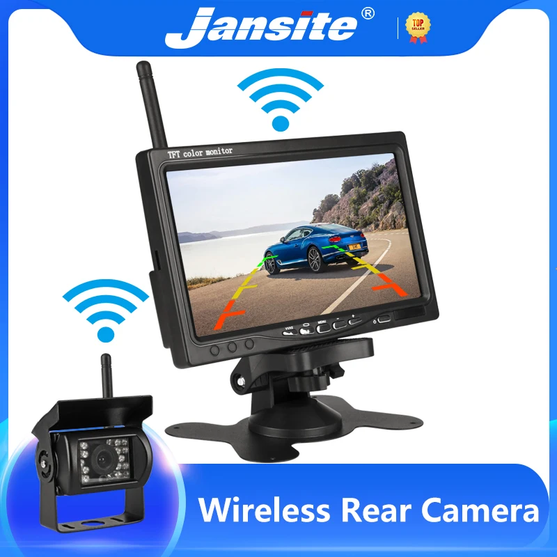Jansite 7 дюймовый беспроводной автомобильный монитор TFT LCD автомобильная камера