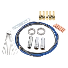 Alimentation de fil de roue pour Binzel 15AK, 23 pièces, accessoires pour torche/pistolet, électrodes et boucliers, embouts de tige de liaison