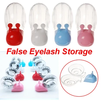 

5/10Pcs Cute Snail Shape Eyelash Packing Box Girls Eyelash Box False Eyelash Storage with Tray Eyelash Organizer