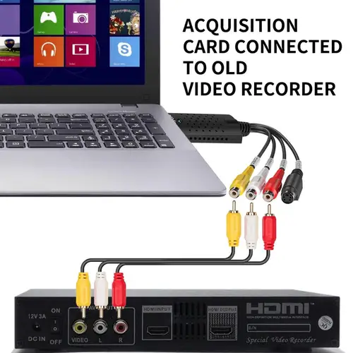 핫 세일! USB 2.0 이지캡 캡처 어댑터 카드, TV 비디오 DVR 컨버터, 4 채널 비디오 TV DVD VHS 오디오 PC 캡처, 도착 3