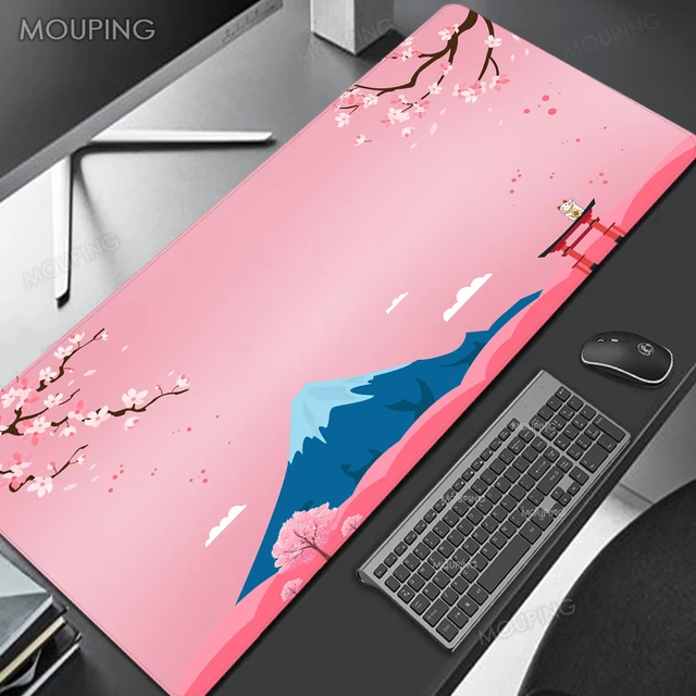 Sakura Mousepad Black Mausepad Pink Setup Gamer Accessories Office Carpet Japanese Art Mouse Pad Company Gaming Deskmat 90x40 Xl 5