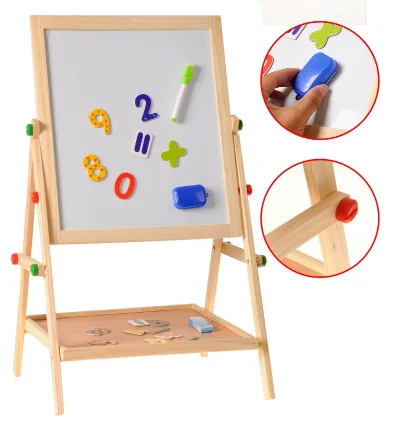 

Youdele Two-in-One Sketchpad Children Double-Sided Magnetic Small Blackboard Wooden Multi-functional Braced Writing Board
