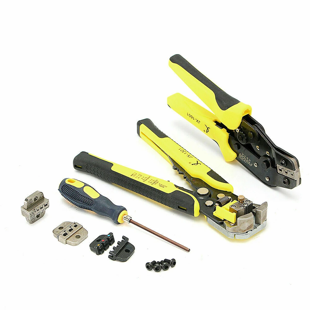 

With Bag Wire Terminal Multiple Specifications Crimping Pliers Set Connector Insulated Ratcheting Portable Manual Tools 4 In 1