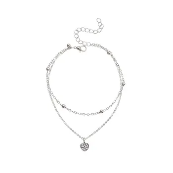 

Simple Heart Female Anklets Barefoot Crochet Sandals Foot Jewelry Leg Anklets On Foot Ankle Bracelets For Women Leg Chain K396