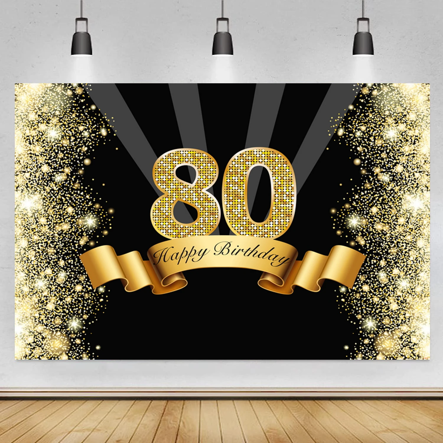 feliz-80th-anivers-rio-pano-de-fundo-preto-ouro-glitter-homem-mulher