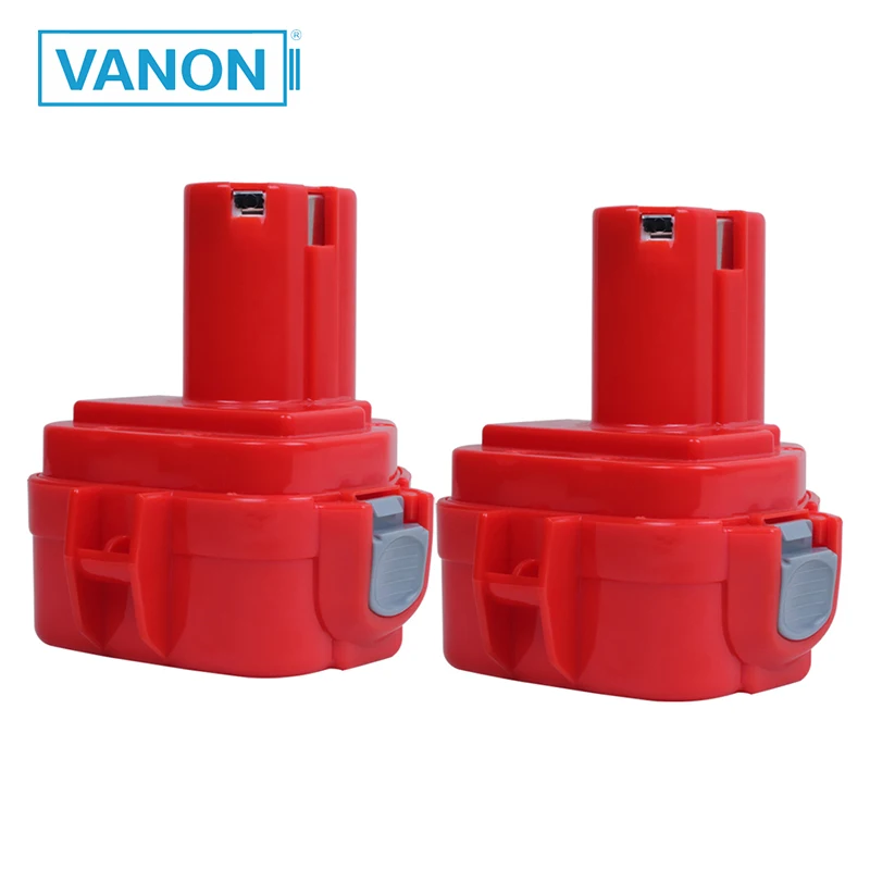 

VANON 2 pieces 12V Ni-CD 2.0Ah 2000mAh Replacement Power Tool Battery for Makita 12V Battery PA12 1220 1233 1201 1222 1223 1235