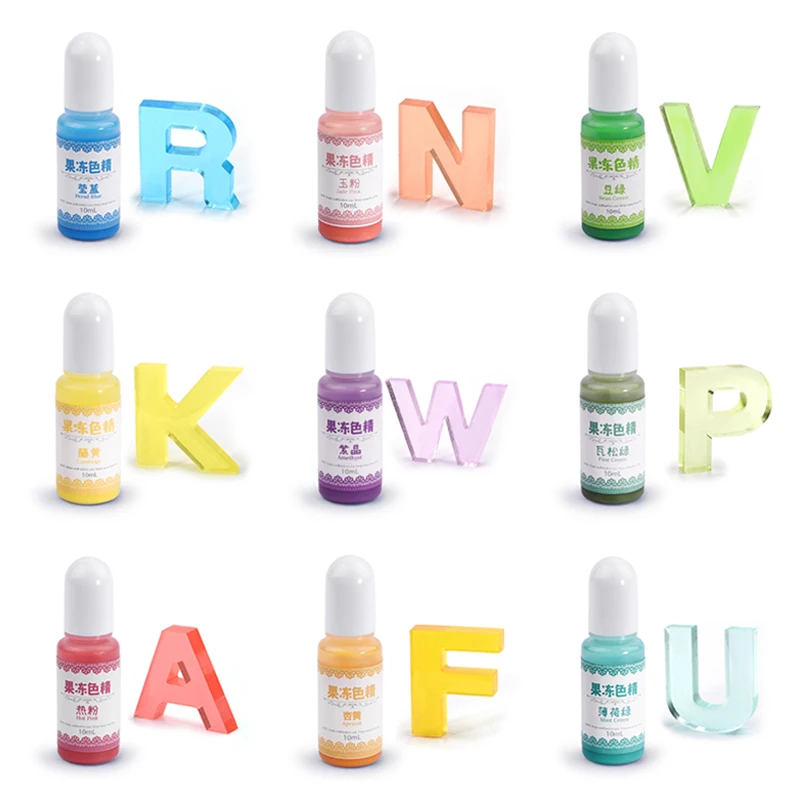 10g Transparent Jelly Color Resin Pigments Liquid Colorant Dye DIY Crystal UV Epoxy Resin Jewelry Making Accessories