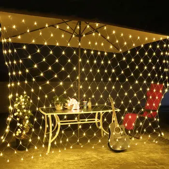 

US Standard 110V Net Mesh LED String Lights Warm White Decoration Lamps