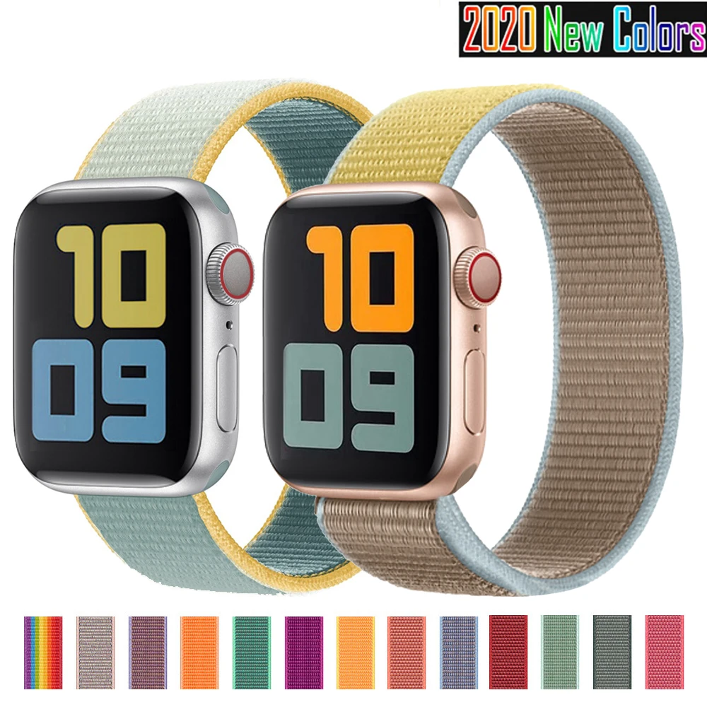 

Band For Apple watch Series 3/2/1 38MM 42MM Nylon Soft Breathable Replacement Strap for iwatch series 4 5 6 SE 40MM 44MM