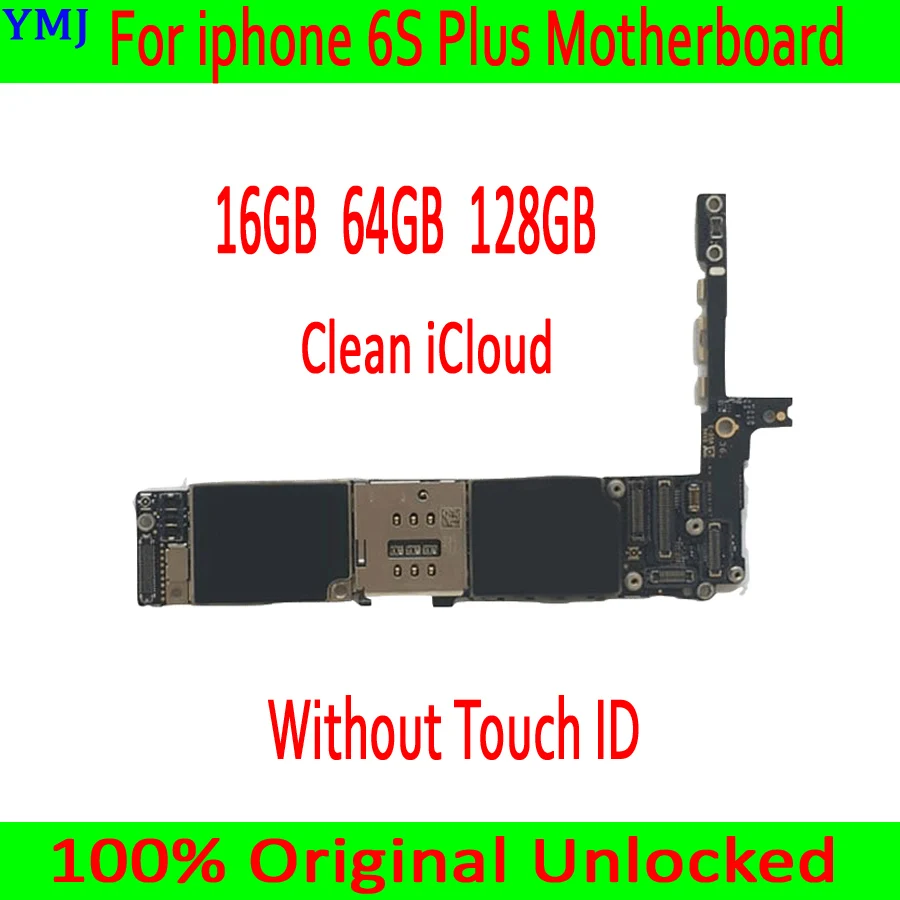 16 Гб/64 Гб/128 ГБ для iPhone 6S Plus материнская плата с/без Touch ID, оригинальная разблокированная материнская плата для iPhone 6S Plus+ Система IOS