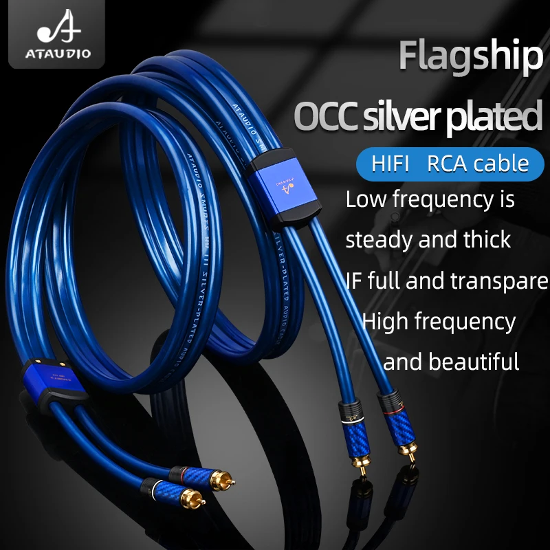 DUKABEL Top Series Cavo RCA 5m - Da 2 RCA A Jack 3.5mm, Nylon Intrecciato, Placcato Oro 24K, OFC 4N - 2