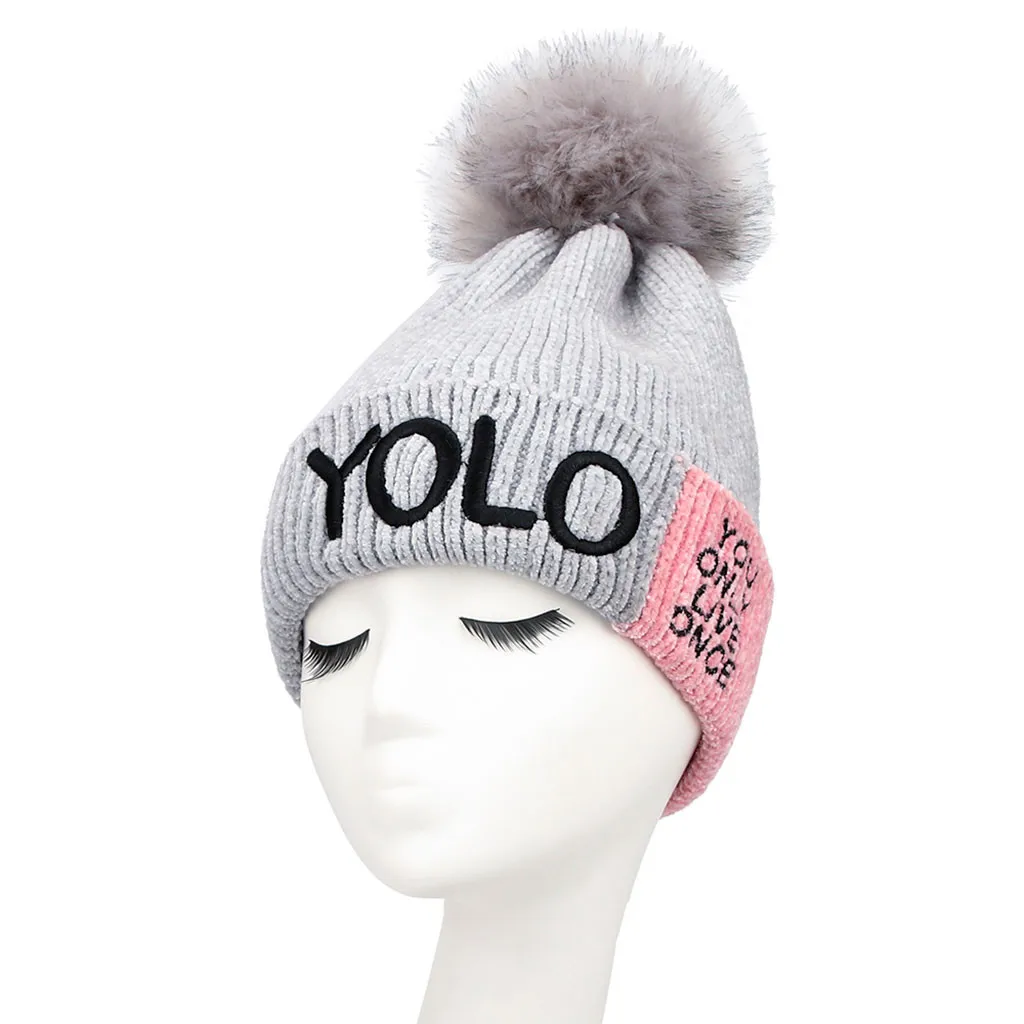 Knitted Real Fur Hat Real Raccoon Fur Pompom Hat Winter Women Hat beanie for women Soft Warm Female Fur Cap