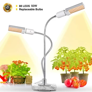 

3Heads LED Plant Grow Light 50W Full Spectrum Phytolamp Flower Lamp For indoor Potted Vegetable Seed Hydroponic Growth