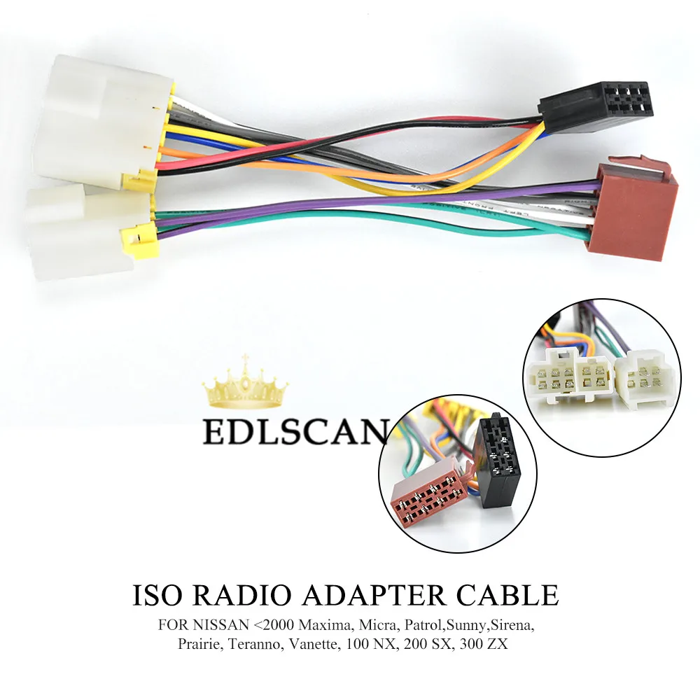 EDLSCAN ISO жгут проводов кабель 12-019 для Nissan autostereo ISO кабель переходника провода 12-019