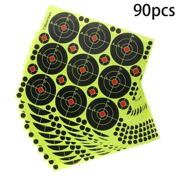 

90pcs Shooting Targets Reactive Splatter Glow Florescent Paper Target Practice