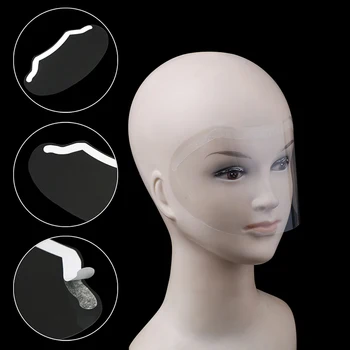 

50Pcs Barber Disposable Transparent Hairspray Face Shield Women Supplies Disposable Face Hairspray Shield Film Face Protecting