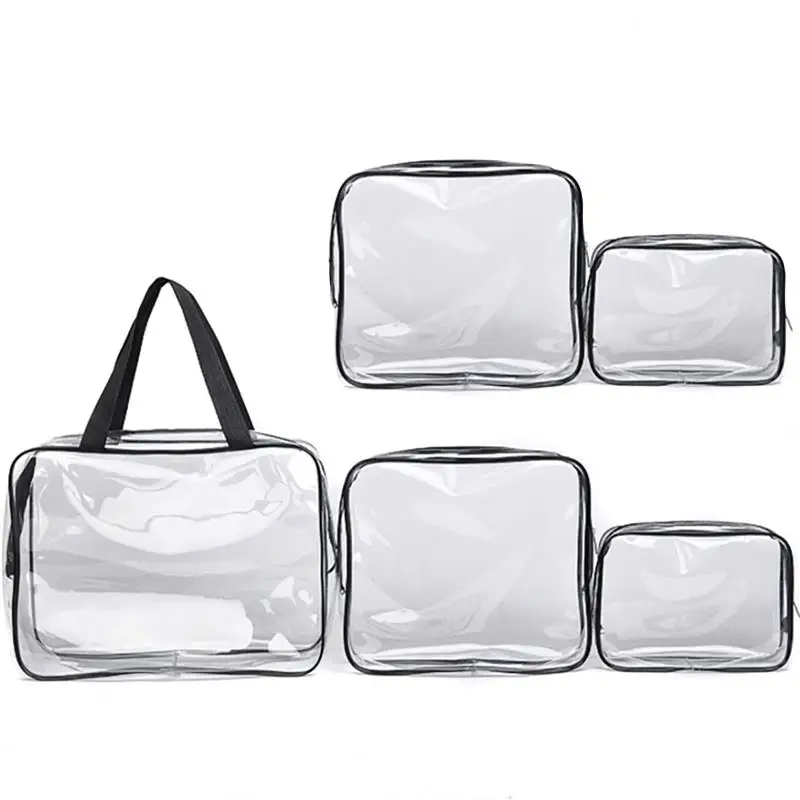 Женская прозрачная сумка для туалетных принадлежностей, прозрачная портативная Водонепроницаемая косметичка, ПВХ косметичка, косметичка