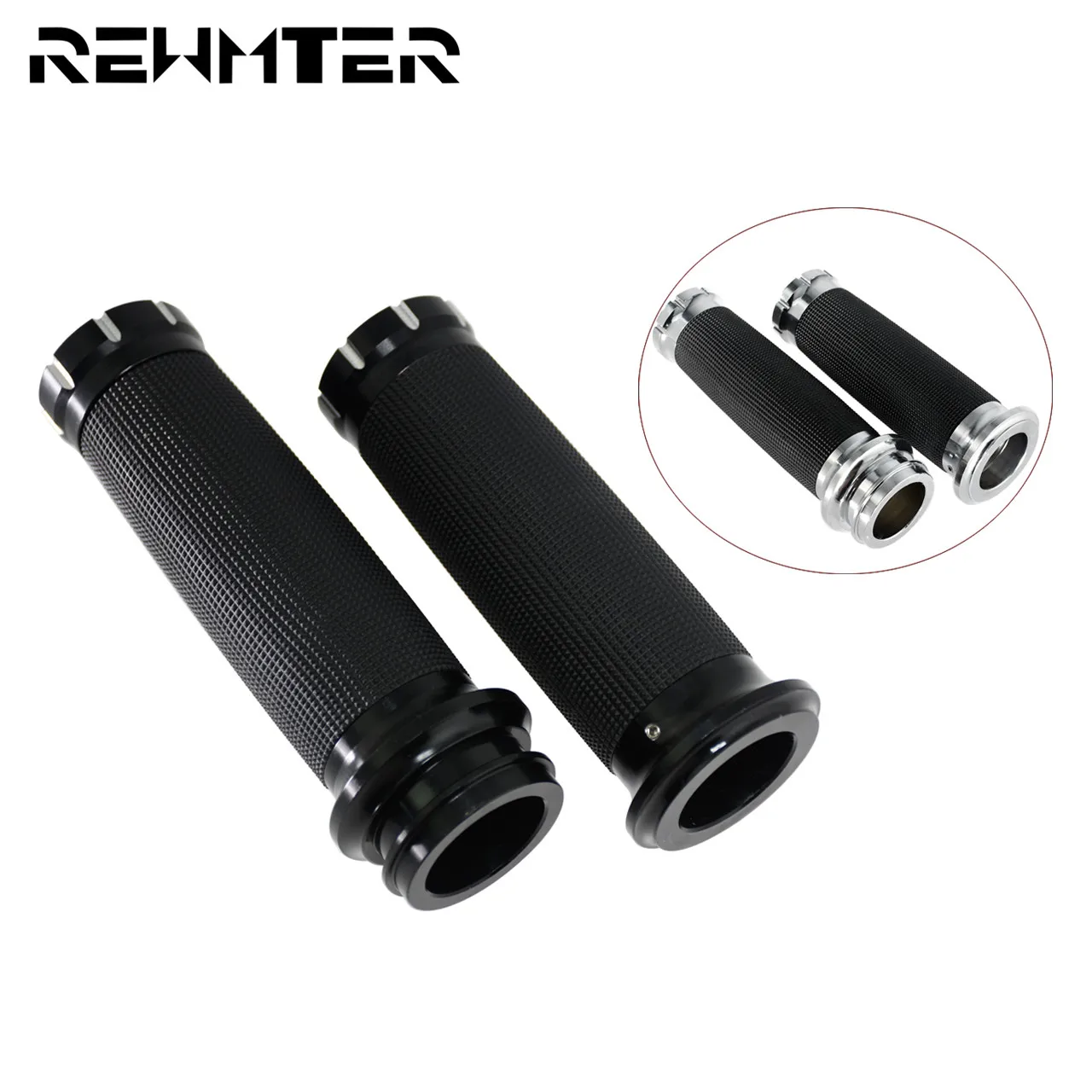 

Motorcycle 1''25mm Electronic Grips Handlebar Hand Grips Electronic Throttle For Harley Touring CVO Street Glide Softail FatBoy