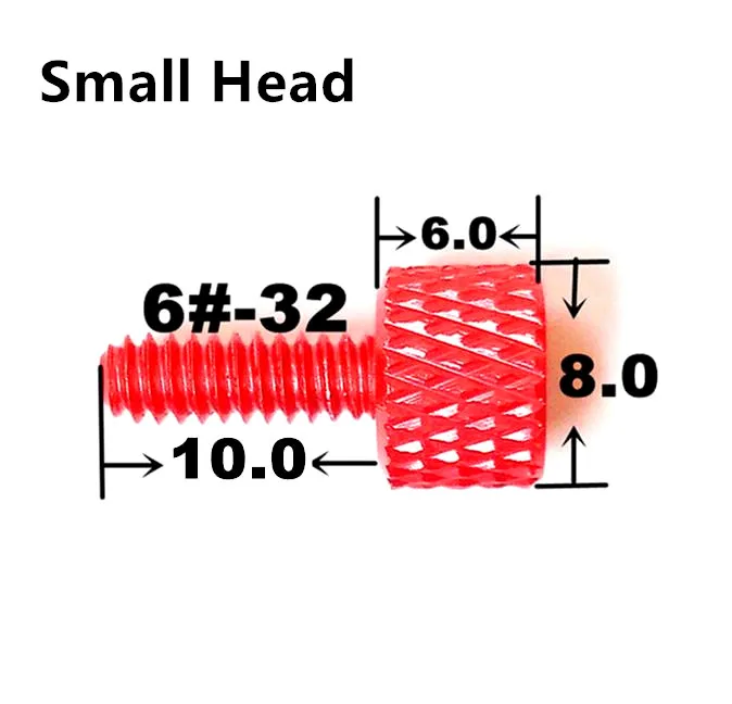 5 шт. 6#-32 алюминиевый сплав ручной винт цветные винты для корпуса компьютера DIY жесткий диск видеокарта