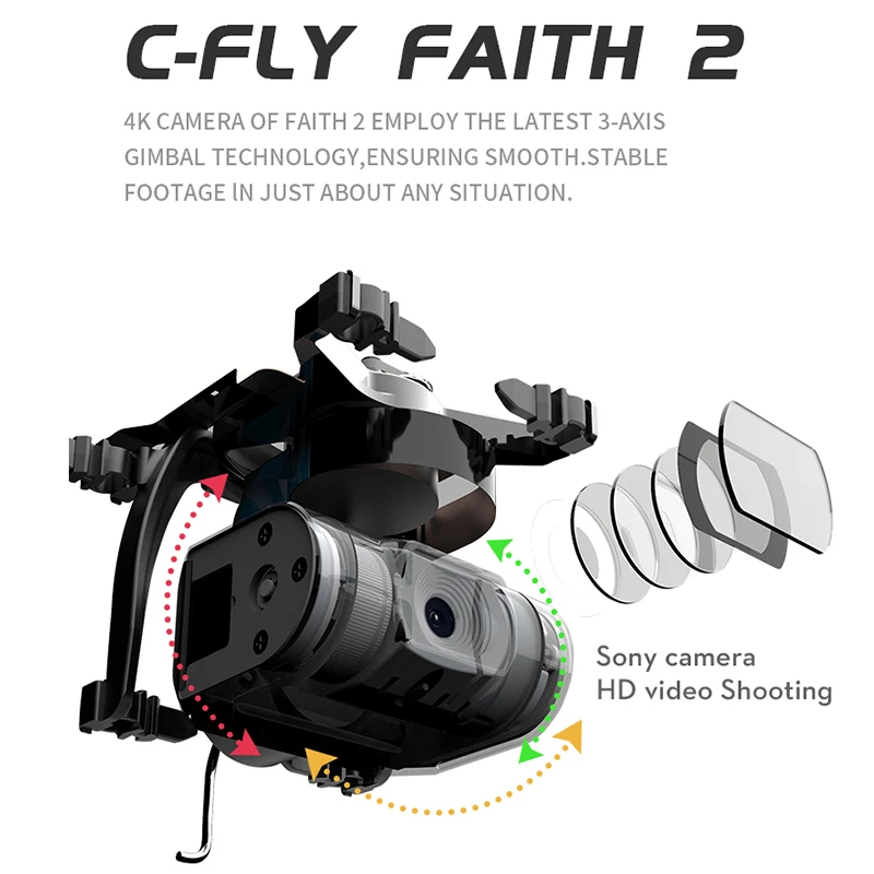 LAUMOX Faith 2 Дрон 4K GPS HD камера 3 осевой карданный Квадрокоптер Профессиональный 35 мин