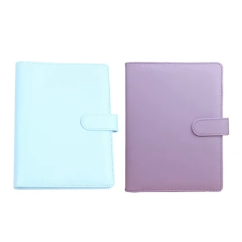 

2 Pcs A5 Weekly Monthly Planner Diary Classic Loose-Leaf-Ring-Binder Notebook Cover, Blue & Purple