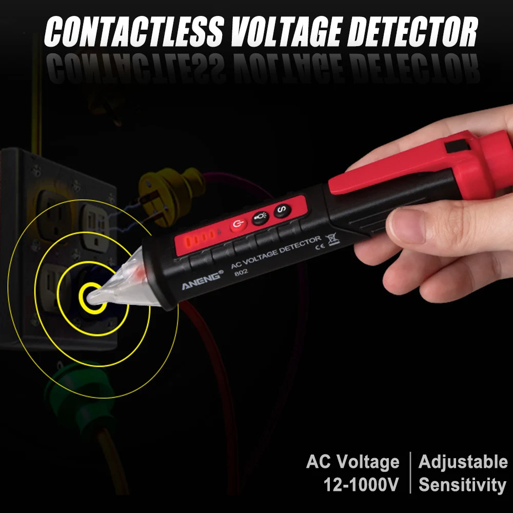 12-1000V Automatic Sensitive Wall Socket Electric Test Pen Safety Contactless Sensitive Voltage Detector