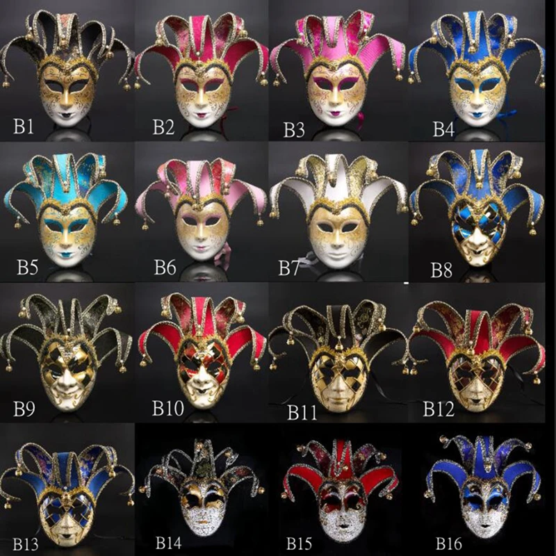 

Newly High-end Venetian Masquerade Mask Mask Europe and The United States Halloween Clown Mask Show Supplies