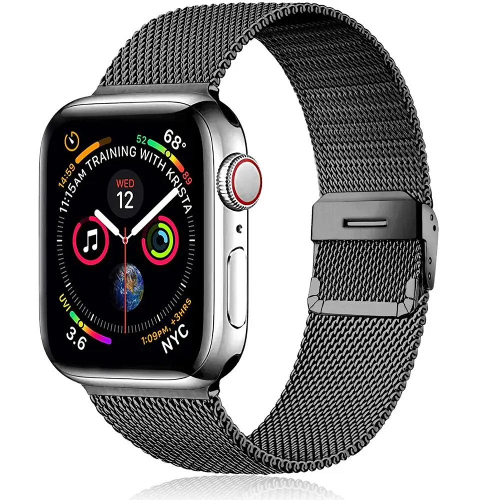 

Milanese strap For Apple watch serie 6 5 4 se 3 iWatch band 42mm 38mm Metal Stainless steel bracelet Apple Watch band 44mm 40mm