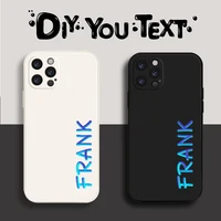 Custom You Name Phone Case For Apple IPhone 11 12 Pro XS MAX XR X 7 8 6S PLUS SE 2 For Women Man DIY Soft Silicone Back Cover
