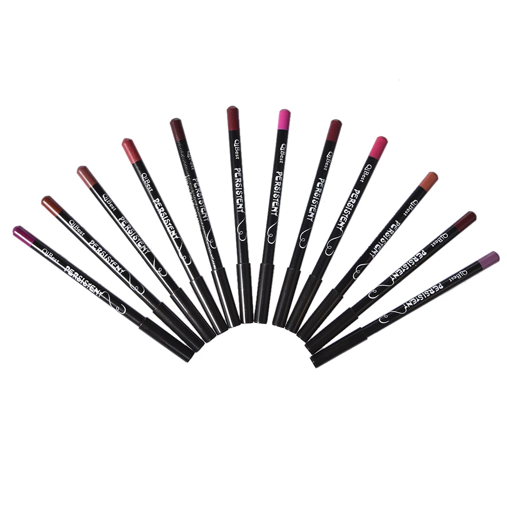 12Colors/Set Waterproof Lip Liner Pencil Brand New Professional Long Lasting Moisturizing Lipliner Lips Makeup Tools For Women 6