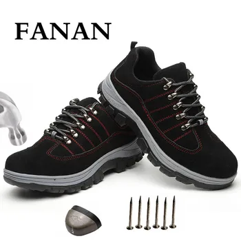 

FANAN Men's Outdoor Steel Toe Protective Anti Smashing Work Shoes New Design Non-slip Camouflage Military Boots Free Shipping