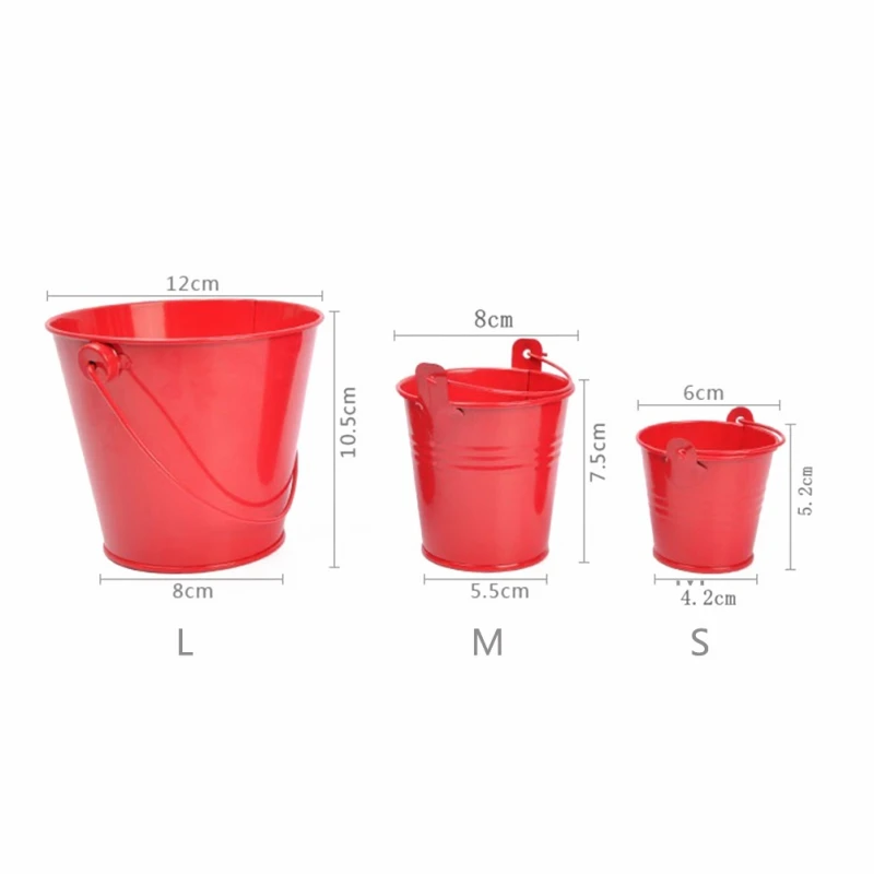 Mini Flower Metal Hanging Pots Garden Balcony Succulent Plant Flowerpot Home Office Decor Iron Bucket Flower Pots Planters tm