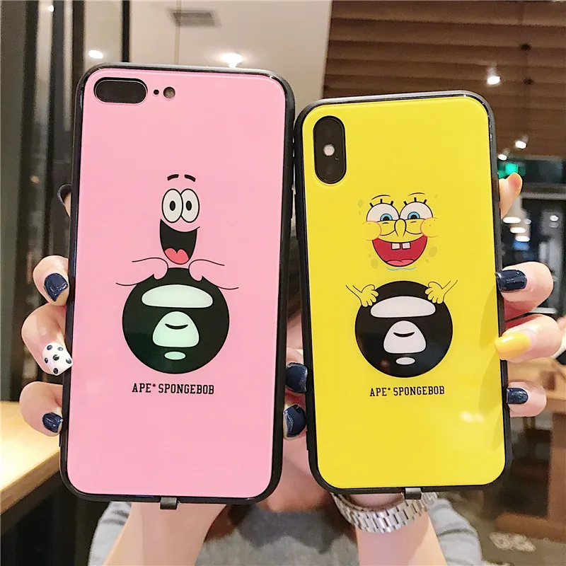 Задняя крышка для iPhone 11 pro Max Mr.Krabs светодиодная вспышка X XR XS 6S 7 8Plus чехол с кроликом