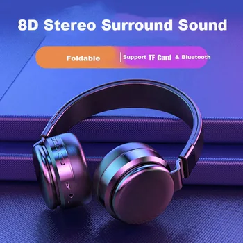 

R10 New Foldable Portable Bluetooth Headset MP3 Bass Sports Stereo Light Headphone with Card Складная Bluetooth-гарнитура