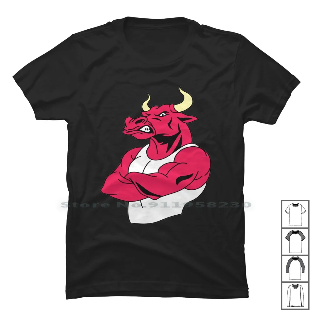 Maglietta A Maniche Corte Red Clover Black Bull T-Shirt 100% Cotton Clover Short Lover Black Over Love Mancanza Bull 2021 2020 Red Eve