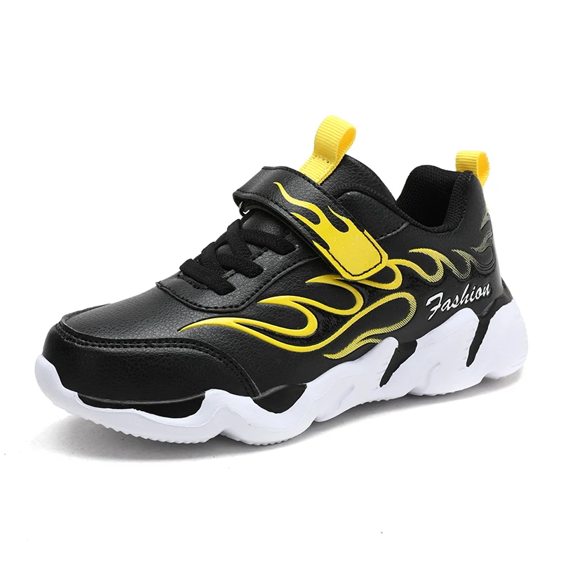 Leather Boys Sneakers For Children Shoes Kids Sneakers Girls Casual Shoes Anti-slippery Running Sport Hook&Loop sapato infantil