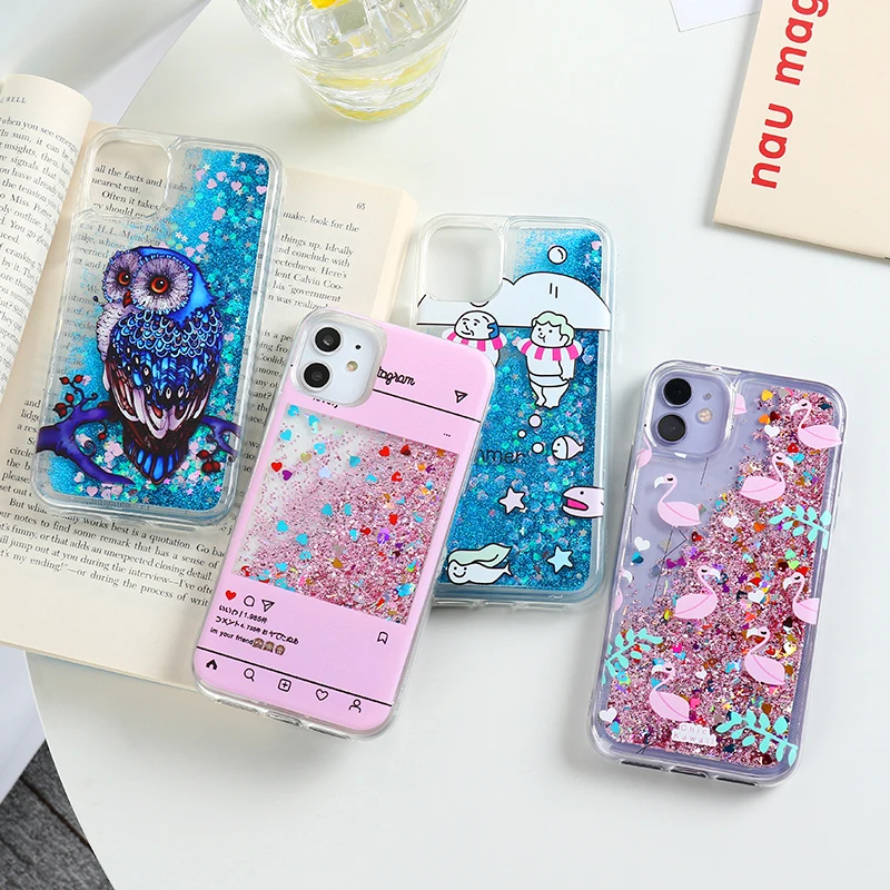 Liquid Quicksand Cases For Huawei Honor 10 Lite Case on Honor 10i 8X 9 Lite 7i 9A 30s 30 Pro Y6 Y7 Prime 2019 Nova 6 SE 4E Cover