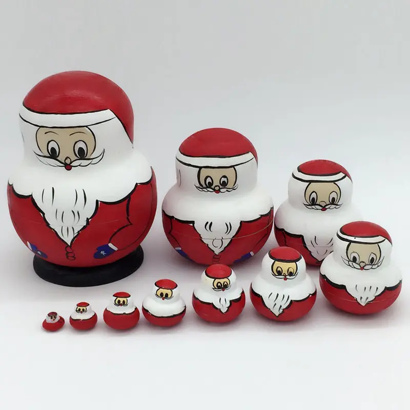 10 шт русская кукла Санта Клаус Матрешка игра игрушка матрешка подарок