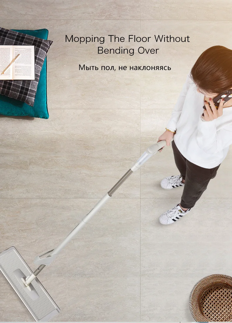 New Design Spray Mop For House Cleaning Big Flat Floor Mops With Microfibre Cloth Replace Squeeze Water Mop Tile Clean