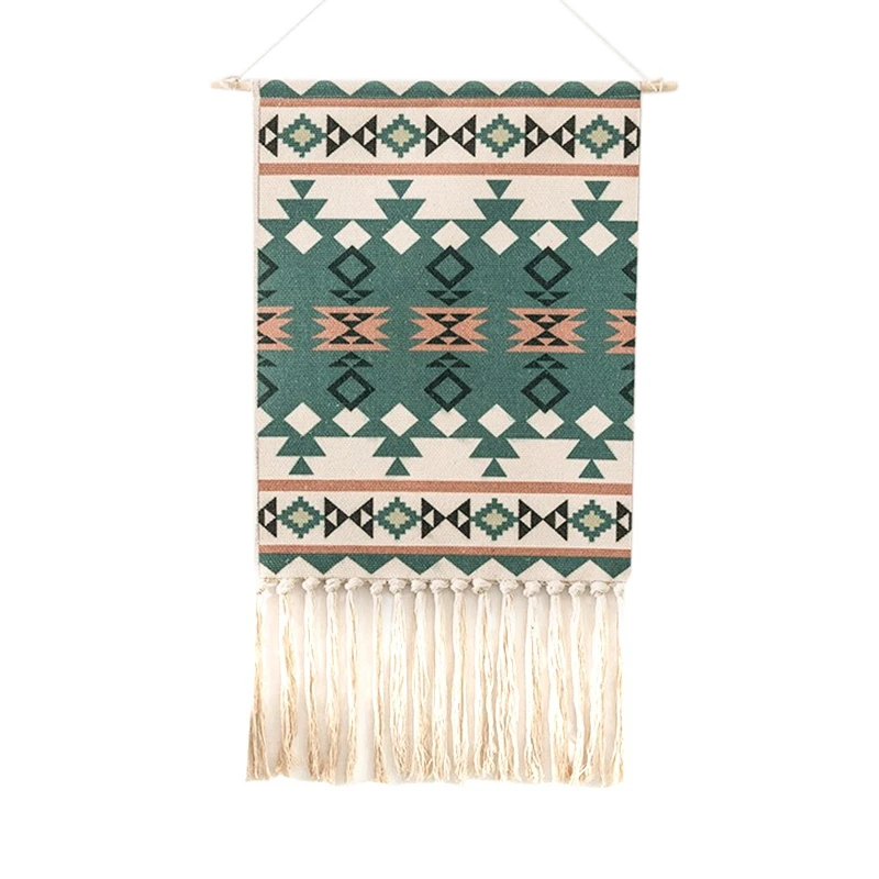 

Tassel Bohemian Macrame Woven Wall Hanging Handmade Knitting Tapestry Home Office Wall Decoration Tapestry Wall Hanging