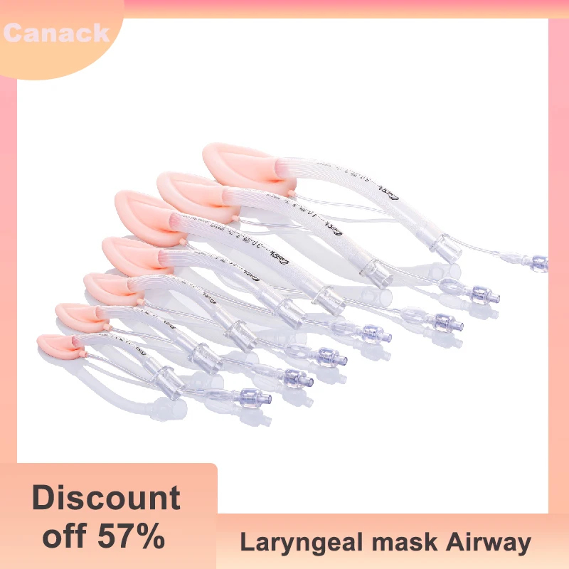 Canack 7pcs/1pc Disposable Silicone Laryngeal Mask Airway For Kids Adults Size 1.01.5 2.0 2.5 3.0 4.0 5.0 Sterile New