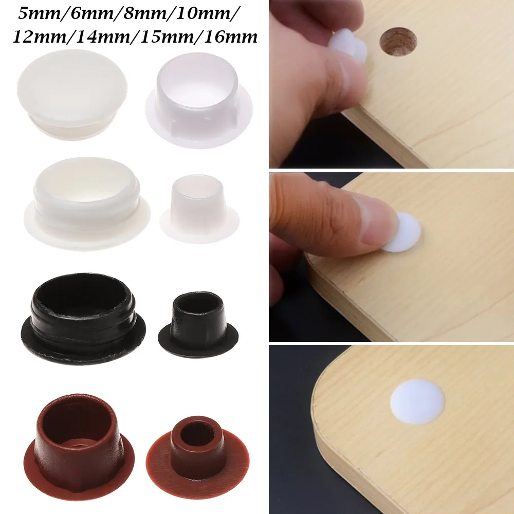 50Pcs/Set 5 16mm Furniture Hole Covers Protection Screw Cover Decor